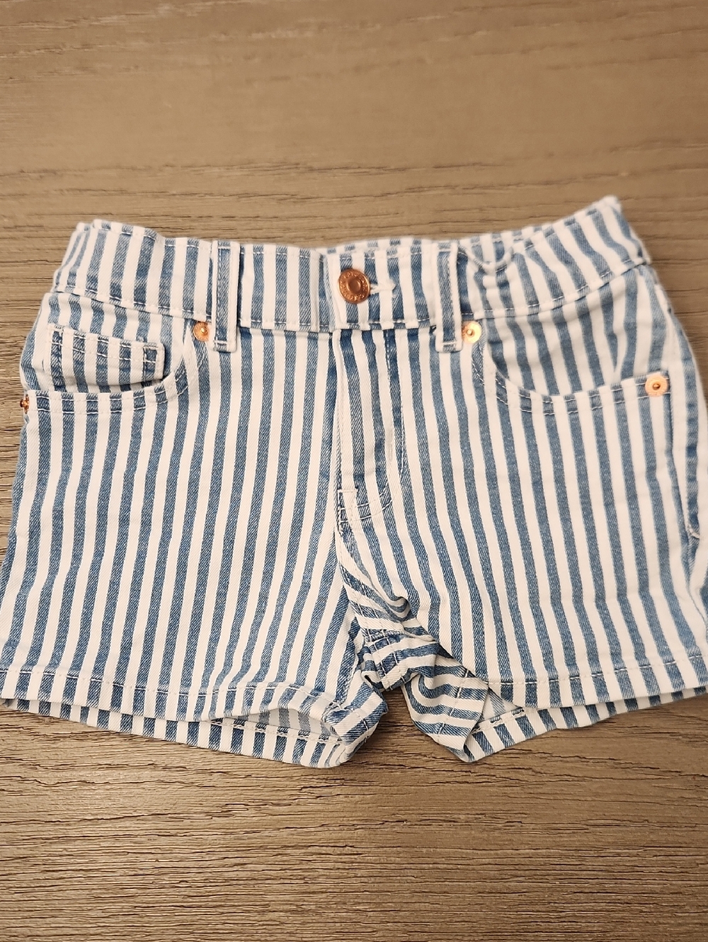 Cat & Jack Blue and White Striped Kids Shorts